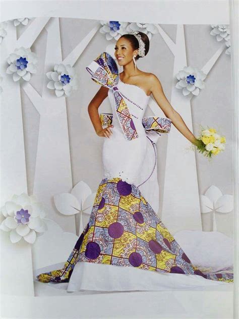 These styles are more prominent in many parts of west africa especially ghana. Wedding gown with Ankara inserts by Ivorian stylist ...