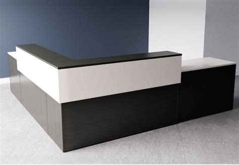 The Office Leader 10 Contemporary L Shape Reception Desk Workstation