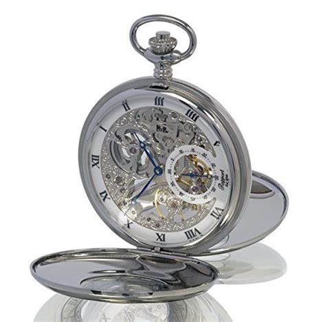 Rapport Vintage Pocket Watch With Chain Classic Oxford Half Hunter