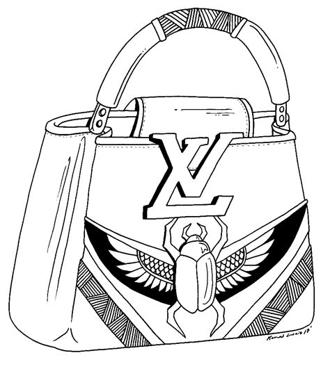 Louis Vuitton Handbag Coloring Page Free Printable Coloring Pages