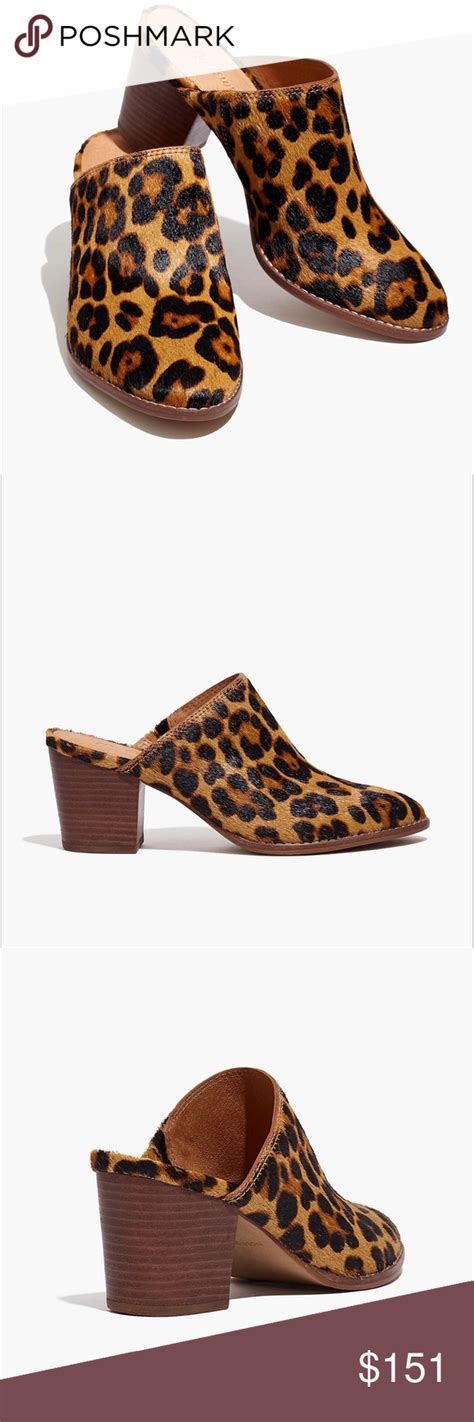 Madewell Harper Mule In Leopard Calf Hair 9 Nib Calf Hair Madewell