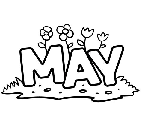 May Flowers Coloring Pages May Coloring Pages Coloring Pages For
