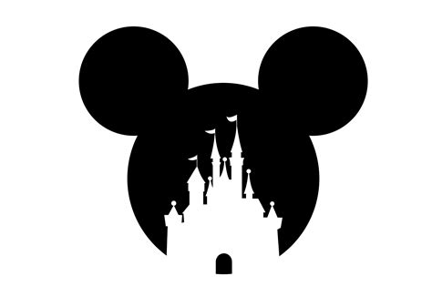 Mickey Mouse Head With Castle Vinyl Decal Disney Car Decal Etsy