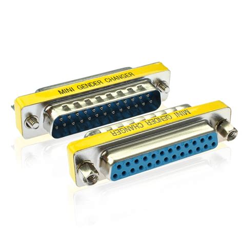2pcslot 25pin To 25 Pin Serial Port Male To Female Adapter Converter