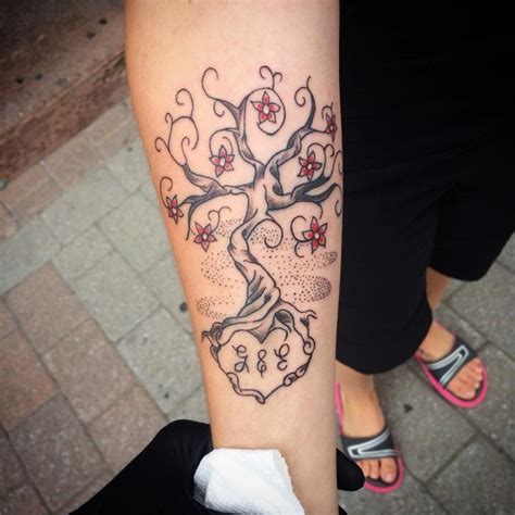 We did not find results for: Simple homemade like blooming tree tattoo on forearm with ...