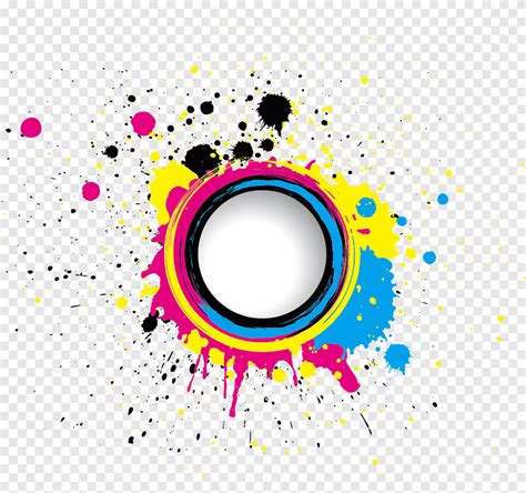 Cmyk Color Model Euclidean Graphy Splash Colorful Ink Element