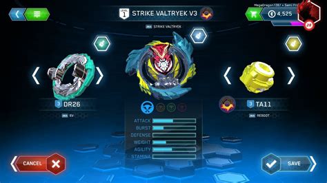 World beyblade organization by fighting spirits inc. Strike Valtreyek V3 in the Beyblade burst app+ qr code - YouTube