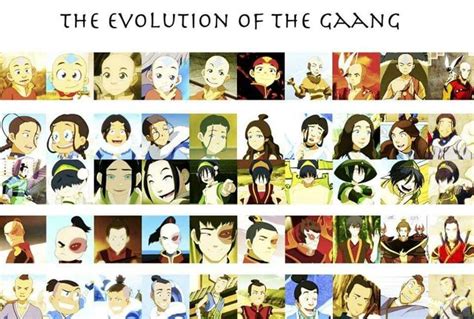 The Evolution Of The Best Gang In The World Aang The Last Airbender