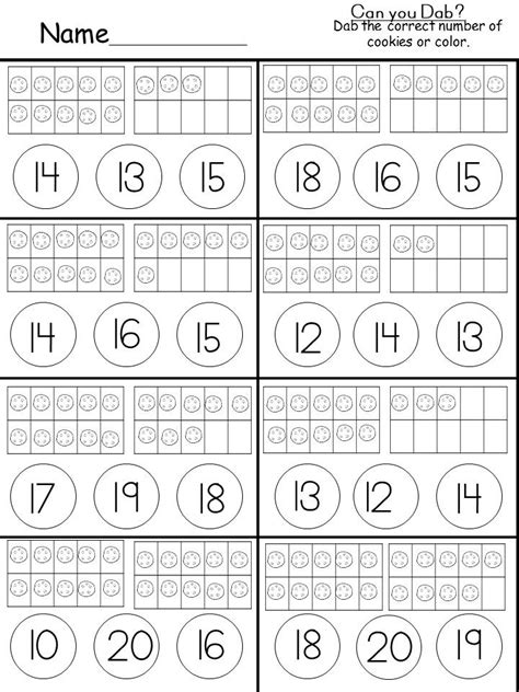 Free Tens and Ones Printable | Kindergarten math free, Kindergarten