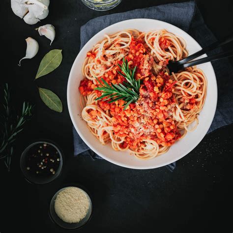 Spaghetti Mit Linsen Bolognese Rezept Vegan