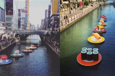 Map provides the location of national capital tokyo and international boundaries of japan. Japan's Osaka River Has Been Turned Into A Giant Sushi Train