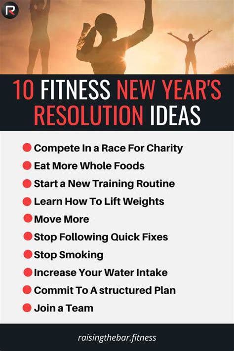 Fitness New Years Resolution Ideas Raising The Bar