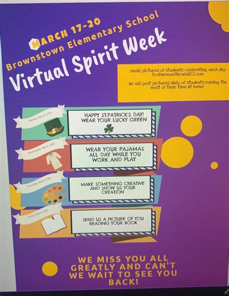 Virtual Spirit Week Brownstown Cusd 201