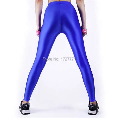 ls3111 shiny lycra spandex opaque tights unisex original fetish zentai leggings pants in zentai