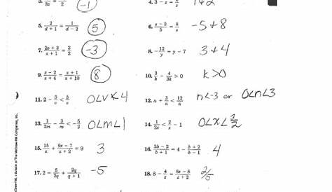 solving rational equations worksheets answers