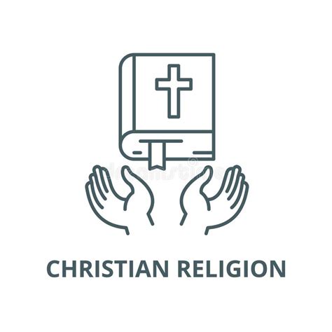 Christian Religion Line Icon Concept Christian Religion Vector Linear