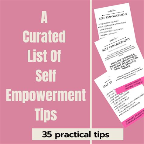 A Curated List Of Self Empowerment Tips