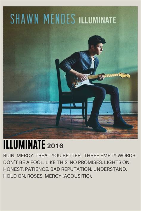 Illuminate Polaroid Poster By Me Shawn Mendes Album Shawn Mendes