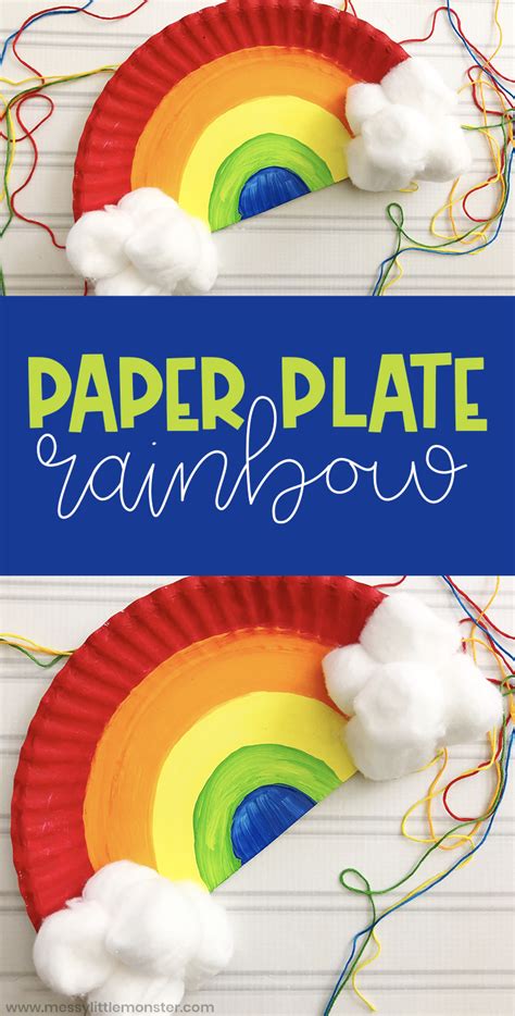 Paper Plate Rainbow Craft For Toddlers And Preschoolers Messy Little