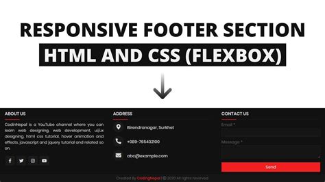 In This Blog Youll Learn How To Create A Responsive Footer Section