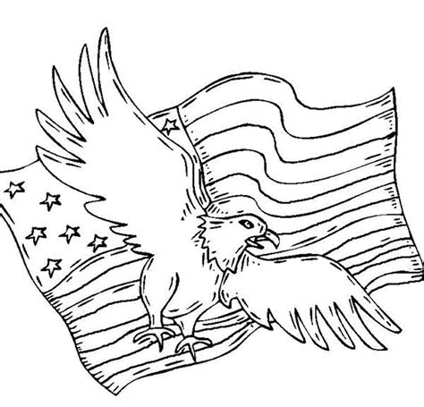 American Flag Coloring Page for the Love of the Country
