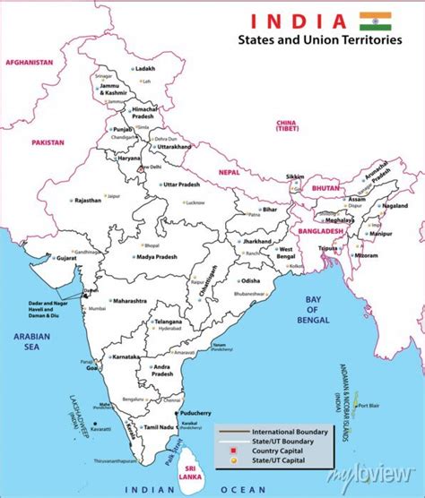India Political Map Print Out Get Map Update