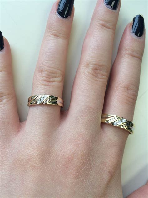 Unique matching wedding bands, also known as his and hers styles. 3/8 Carat T.W. Diamond Trio Matching Wedding Ring Set 10K White Gold | Matching wedding rings ...