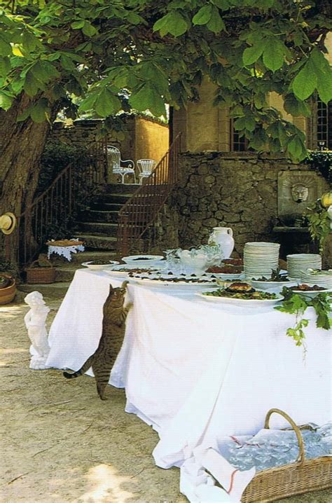 Provence Picnic Cat Le Chat Table Summer