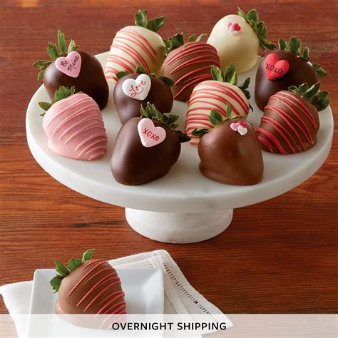 Chocolate covered strawberries delivery contains milk and soy. These Valentine's Day chocolate-covered strawberries are a ...