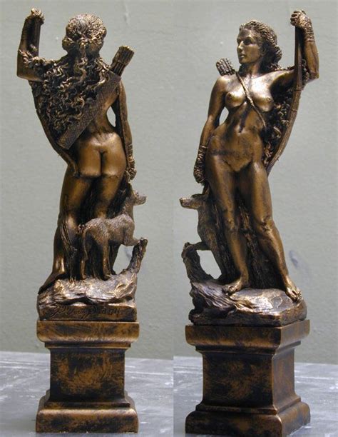 Artemis Greek Goddess Statue Sculpture Diana Huntress Etsy