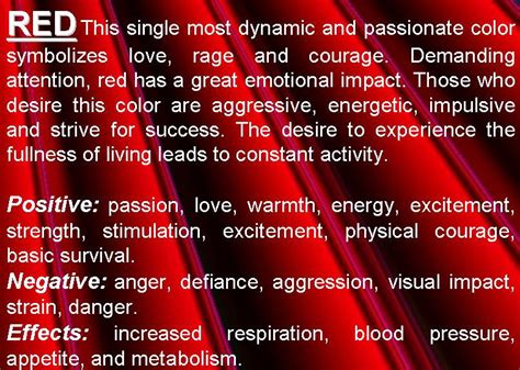 Red Color Psychology Red Meaning And Personality