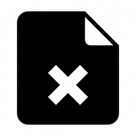 File Cross Document Paper Icon Download On Iconfinder