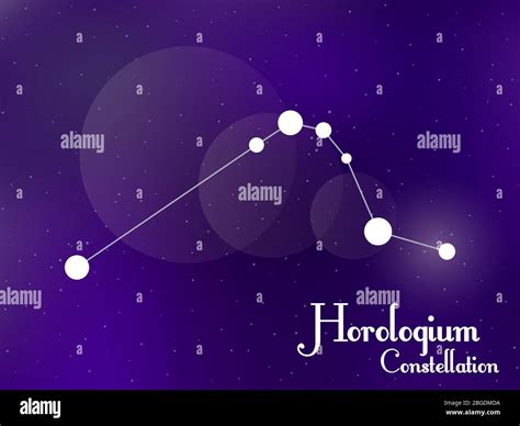 Horologium Constellation Starry Night Sky Cluster Of Stars Galaxy