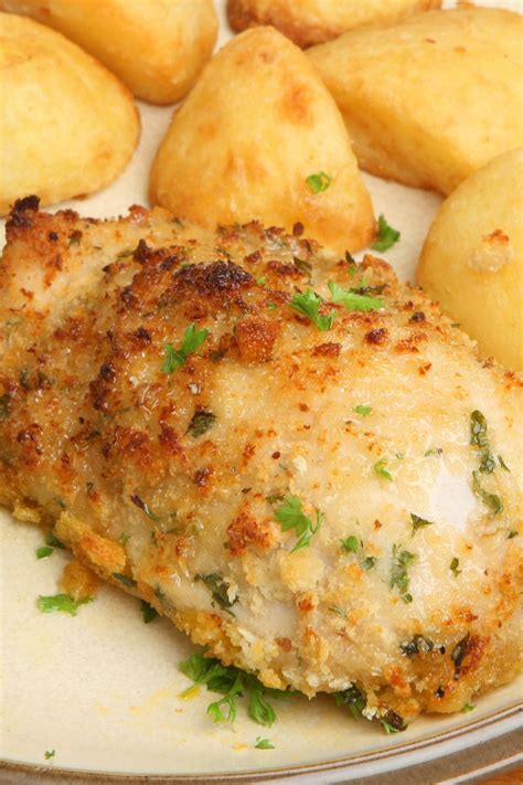 Parmesan cheese, light mayonnaise, chicken breast fillets, bread and 2 more. Baked Garlic Parmesan Chicken | KitchMe