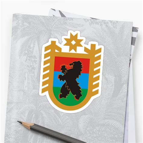 Coat Of Arms Of Republic Of Karelia Sticker By Tonbbo Redbubble