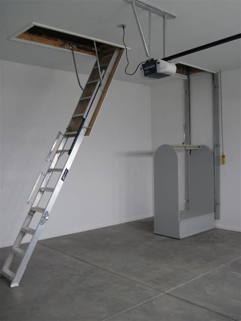 Make sure there's enough headroom snap chalk lines onto the ceiling to represent the rough opening of the attic staircase. Pull-down Stairs and Attic Lift | The lift is 44" x 24 ...
