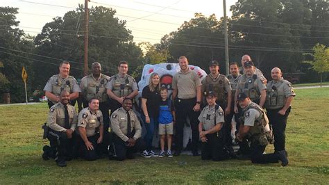 His dad died in the line of duty, so sheriff’s deputies escorted him to