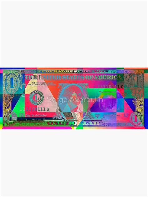 Obverse Of A Colorized One U S Dollar Bill Art Print By Captain7