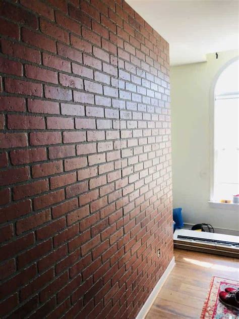 Diy Fake Brick Wall Interior Diy Brick Wall How To Create A Fake Real
