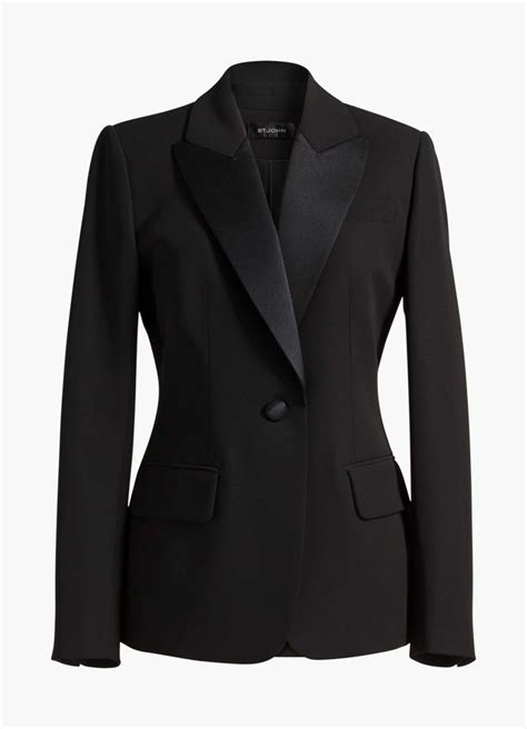 Duchess Satin Lapel Tuxedo Jacket In 2020 Womens Tuxedo Jacket