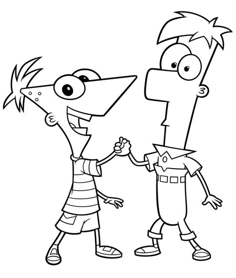 Phineas Con Ferb Para Colorear Phineas Y Ferb Para Colorear P Ginas Para Colorear Para Ni Os