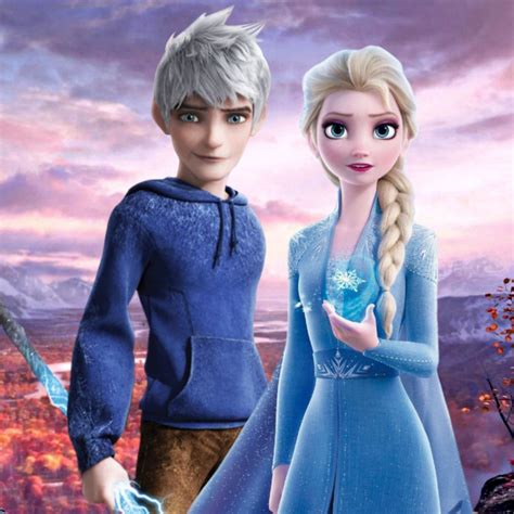 Elsa And Jack Frost Wallpaper Frozen 2 Jelsa On We Heart It Jack