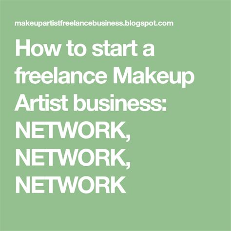 How To Start A Freelance Makeup Artist Business Network Network
