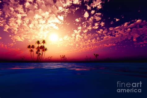 Purple Sunset In Clouds Digital Art By Aleksey Tugolukov