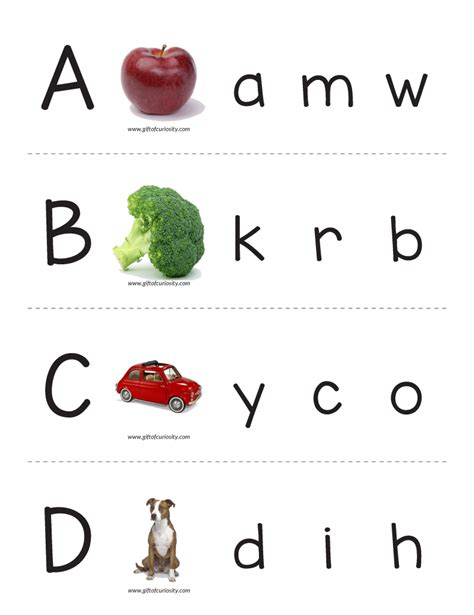Uppercase And Lowercase Letter Matching Clip Cards Uppercase And