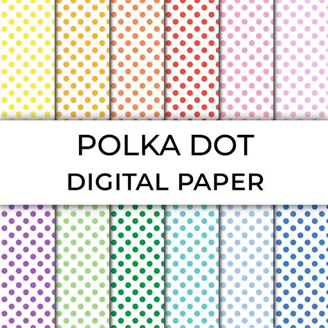 Printable Polka Dot Digital Paper