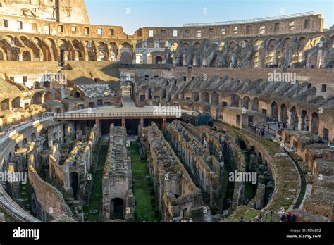 Landscape Of The Ancient Arena Coliseum In Rome Italy Stock Photo Alamy