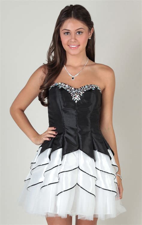Strapless Sequin Dress With Two Tone Tulip Circle Skirt Deb Dresses