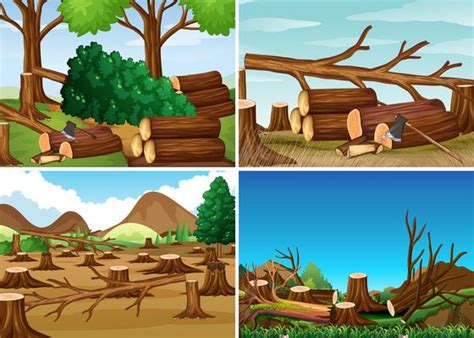 Deforestation Vector Art Icons And Graphics For Free Download