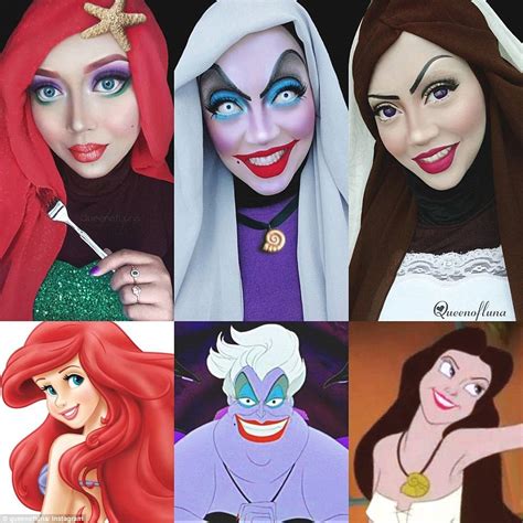 malaysian instagram artist uses her hijab for disney inspired looks daily mail online